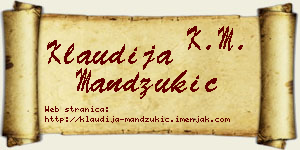 Klaudija Mandžukić vizit kartica